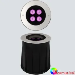 Plain - Recessed spotlight Carriageable RGBW Ø200