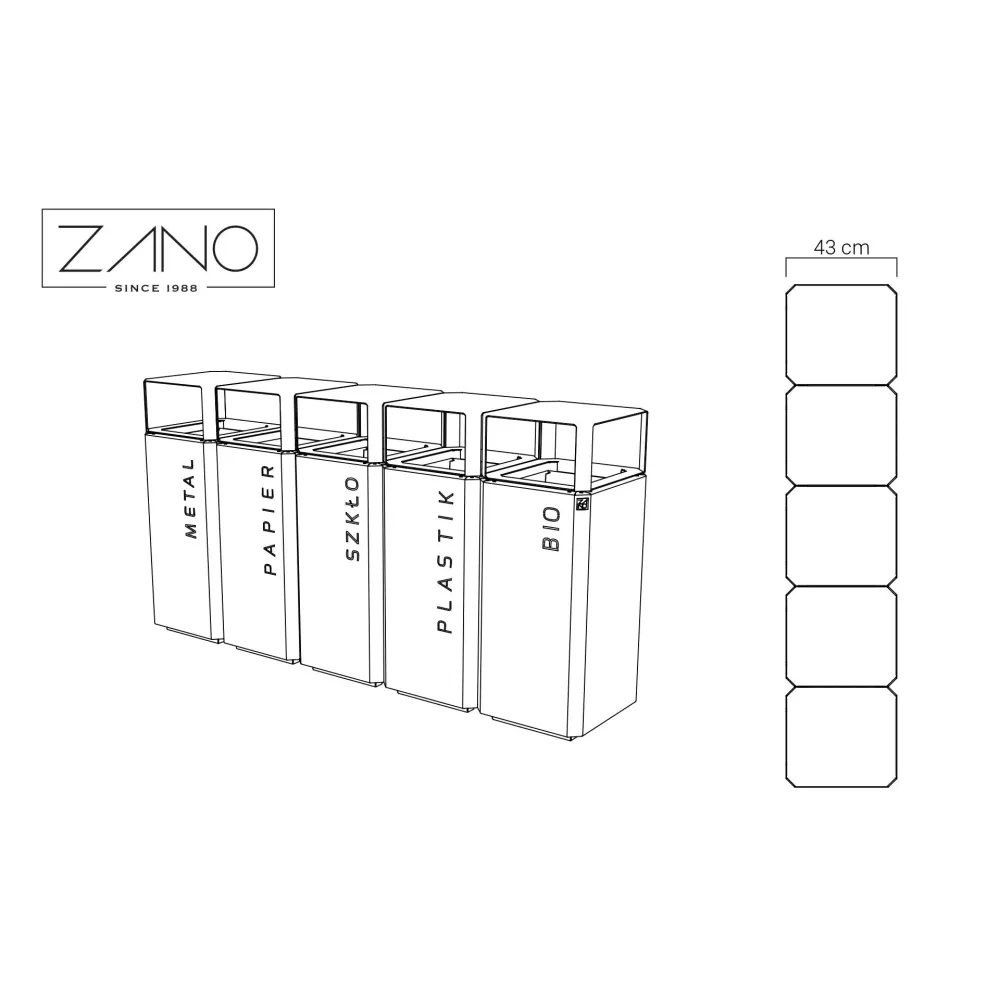 Recycling bin Stilo