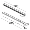 Matrix Mini Recessed 2812R/NRRCVS-Ground Recessed - Recessed Diffuse Emission L. 780 - Remote driver 24Vdc