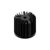 LED star heat sink, ø50mm, H 40mm, Base 5mm, Black anodized