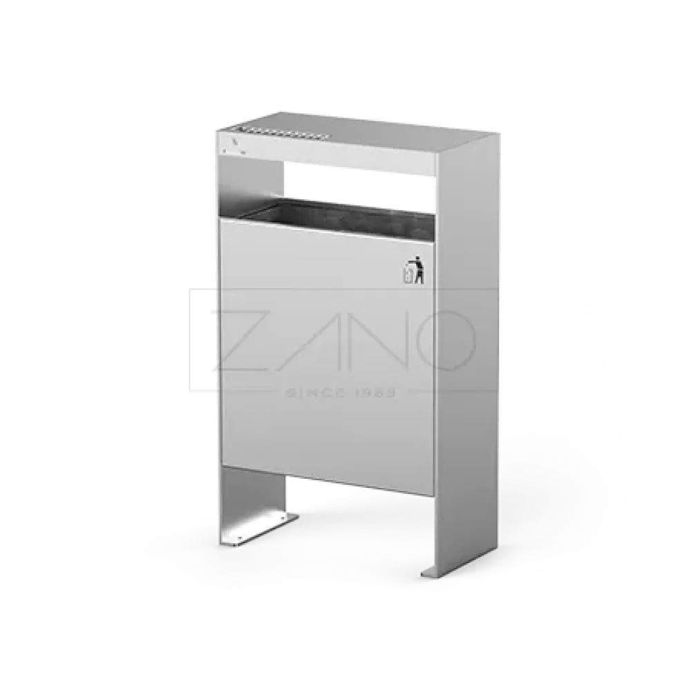 Litter bin with ashtray Simple
