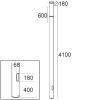 Siluro 315-...OLD3-Urban Lighting - Pole H. 4100 with opal diffuser