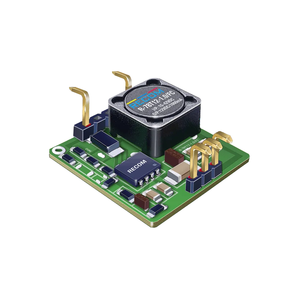 12W DC/DC Converter, Input 8…42V, Output 5V/1000mA, SMD