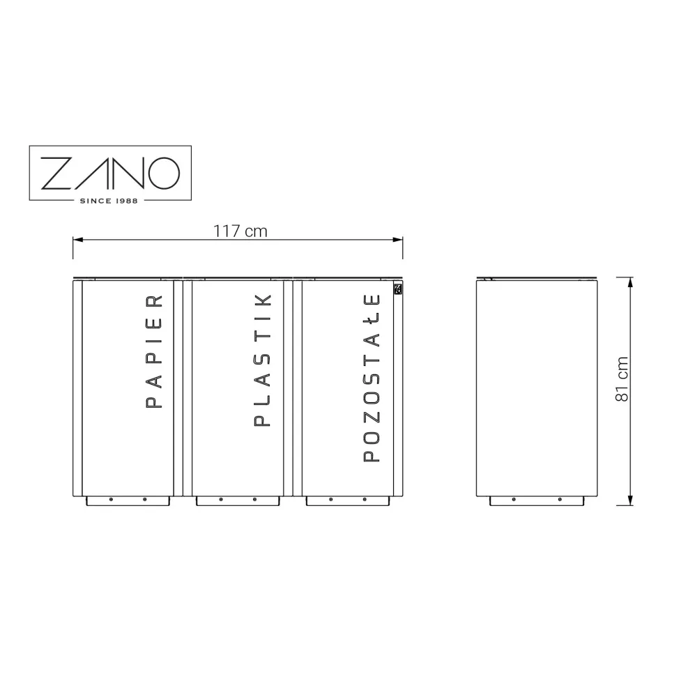 Recycling bin Stilo