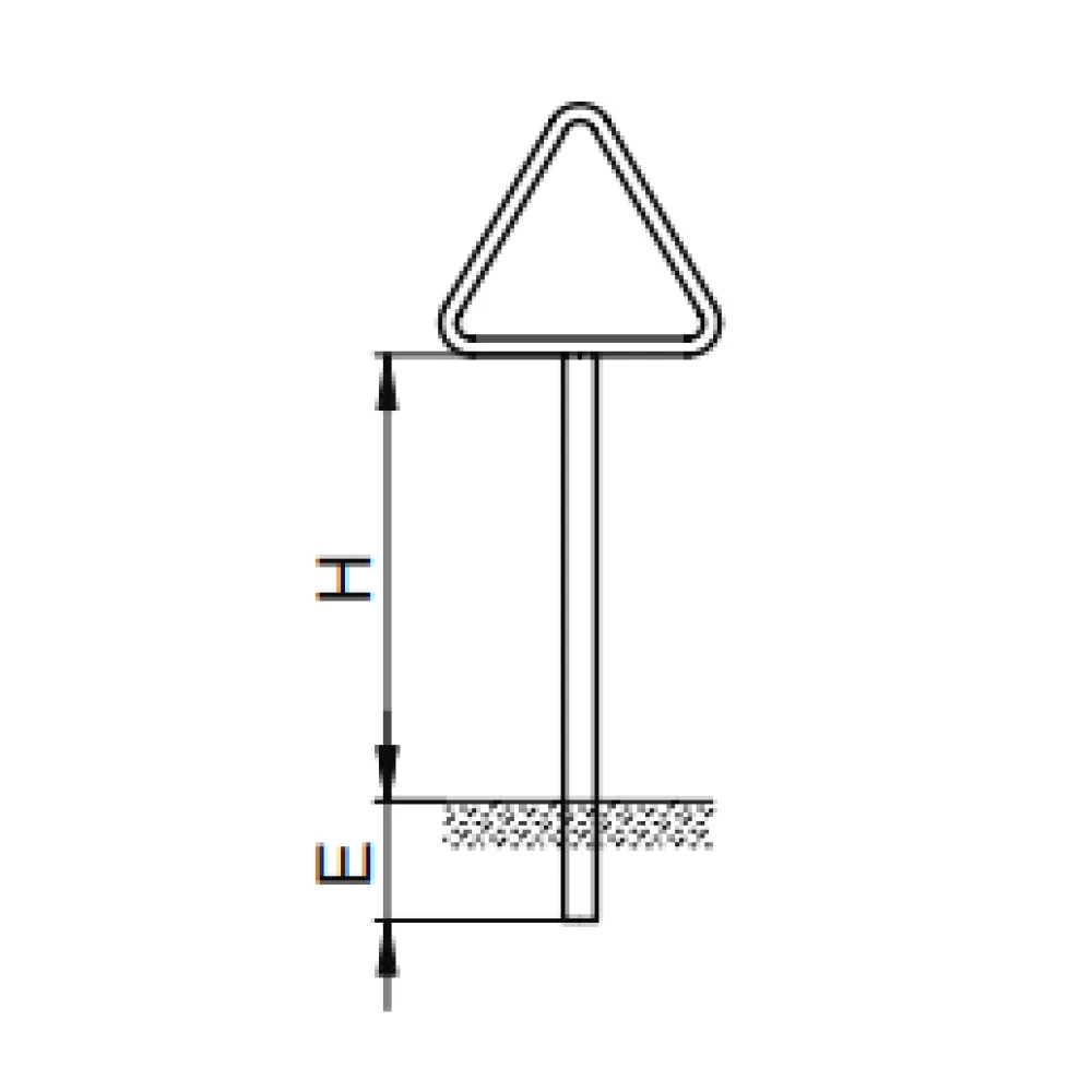 Triangular post (230/270 cm)