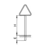 Triangular post (230/270 cm)