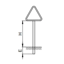 Triangular post (230/270 cm)