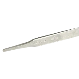 Precision tweezers with flat rounded tips