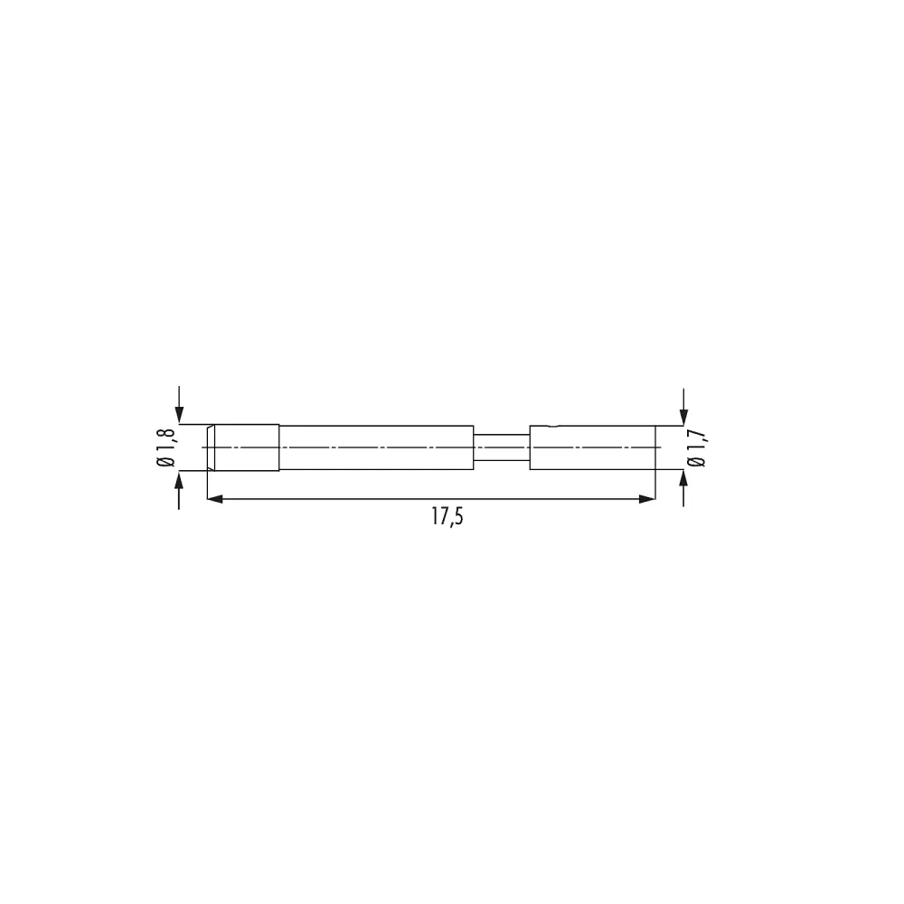 M16 crimp socket 1mm, turned 7.010.981.002