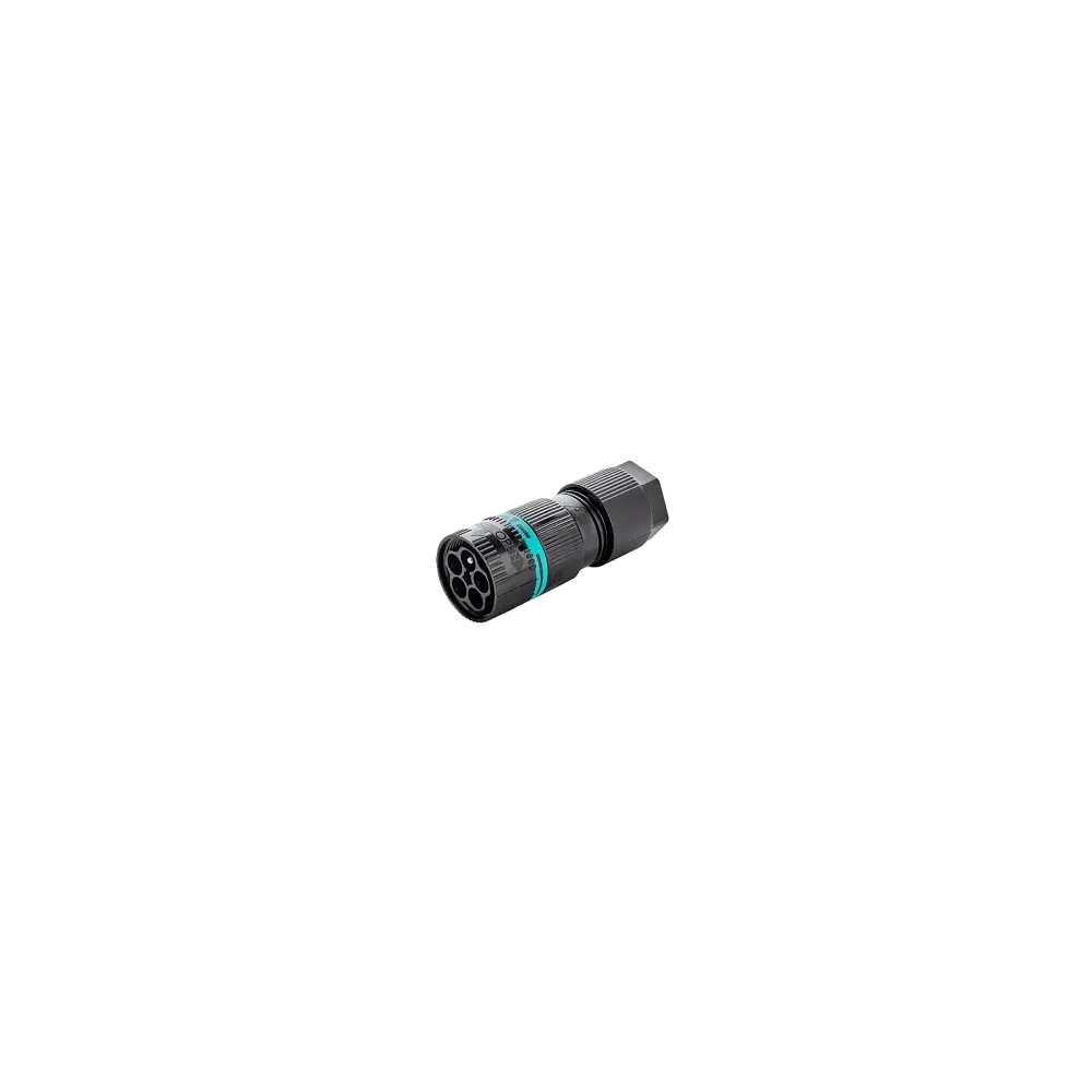 Mini circular connector TH387 long, plug, 5P, screw connection, IP66/IP68