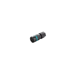 Mini circular connector TH387 long, plug, 5P, screw connection, IP66/IP68