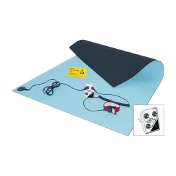 Workstation set blue 90x60cm, with mains plug