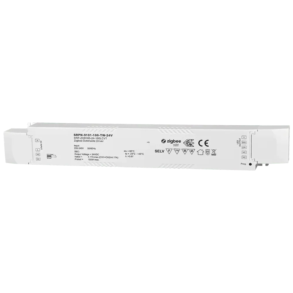 100W ZIGBEE 3.0, Tunable white, 24Vdc constant voltage LED driver