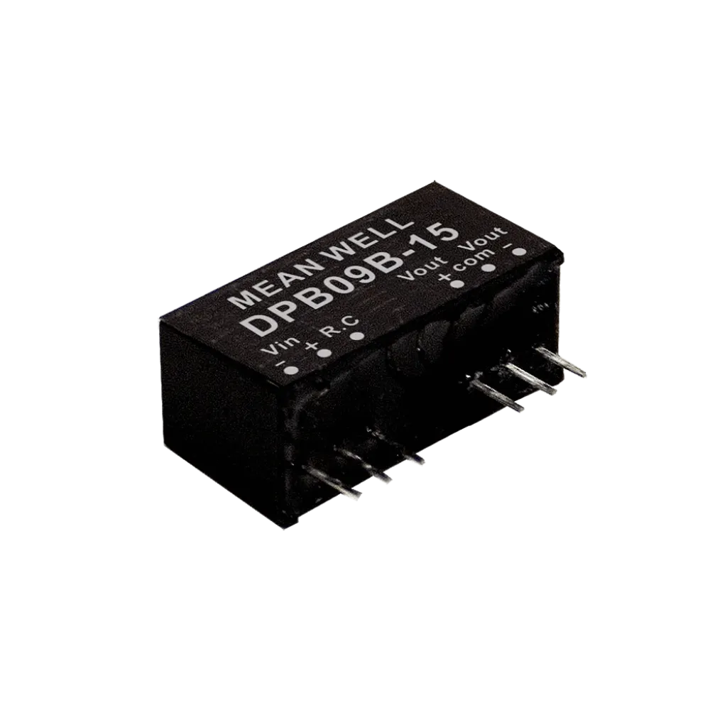 9W DC/DC-Converter, Input 36…75V, Output +/-15V / +/-0.3A