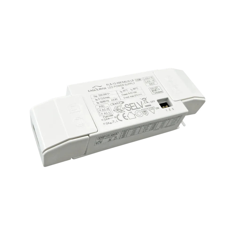 12W LED Driver Constant Current 120-350mA, 9-42Vdc, DALI2