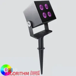 RGBW Kubo12-S 2113P/RCRCWB-RGBW - Adjustable Floodlight with Spike RGBW - Remote driver 24Vdc
