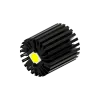 Modular LED star heat sink, ø47mm, H 50mm, Black anodized