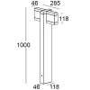 Modo Bollard 604F2/HP70BB-Small Poles - Bollard Double Emission H. 1000