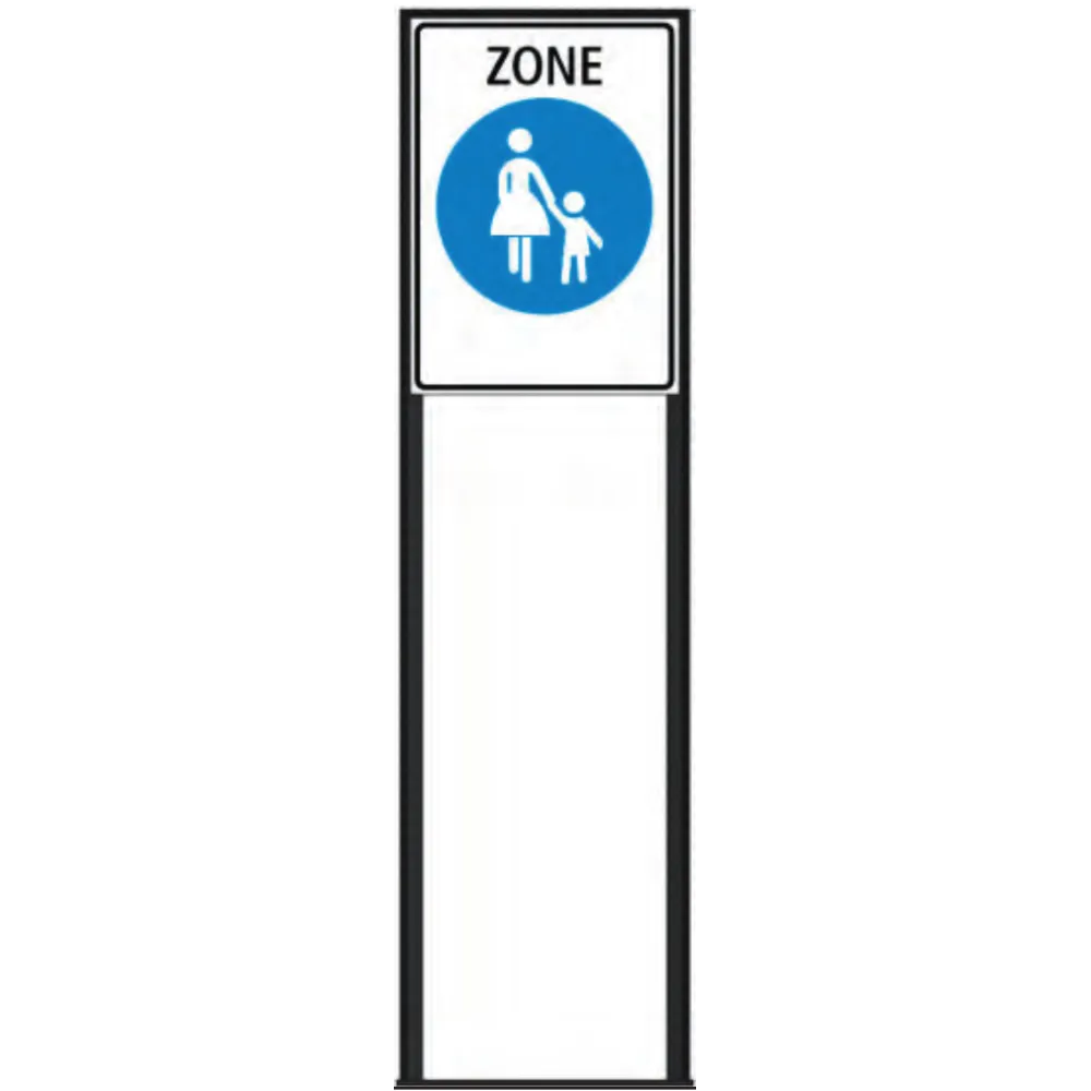 Zone signage stele type 