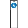 Zone signage stele type 