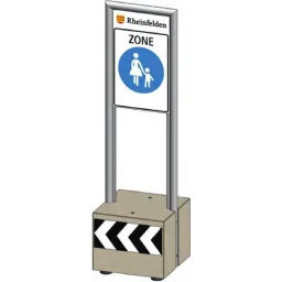 Zone signage stele type 