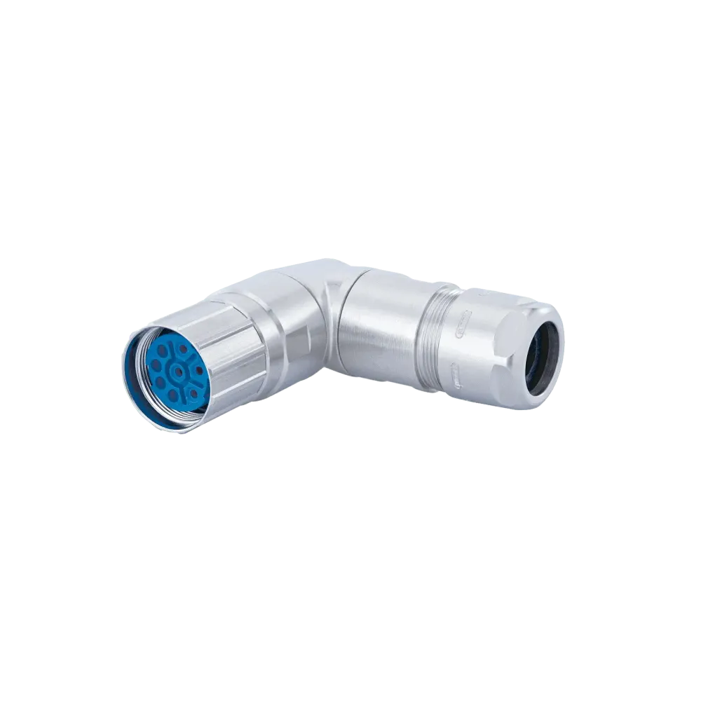 Housing M23 angled connector rotatable