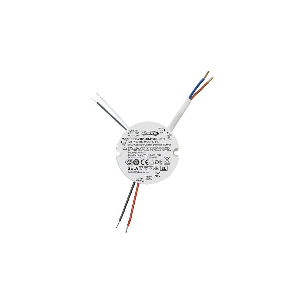 10W DALI2 DT6 / AC-PUSH, constant current LED driver, NFC