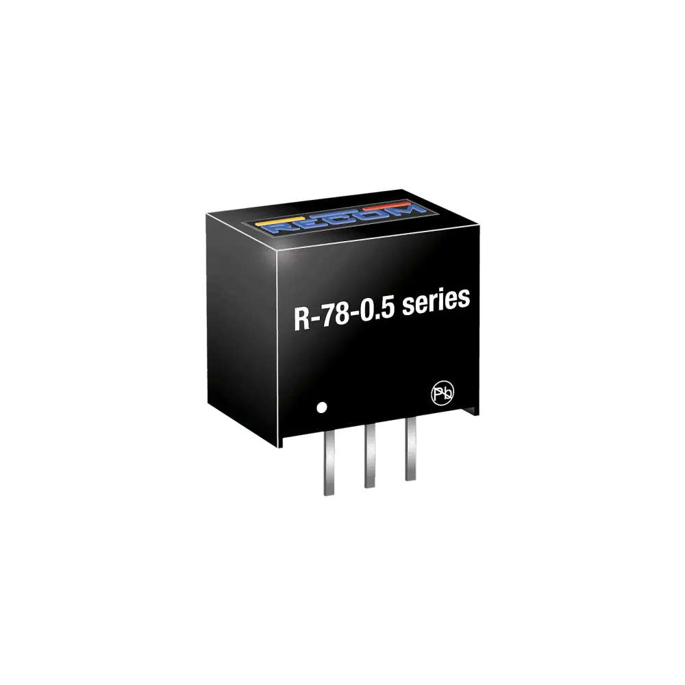 2.5W DC/DC converter, input 6.5...32V, output 5V/500mA, SIP3