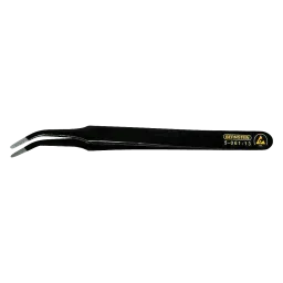 ESD SMD tweezers 115mm shape 2ab stainless steel angle 30° dissipative