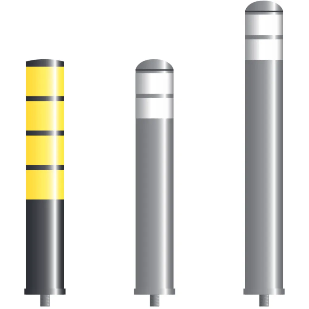 Flexible black or gray barrier post 