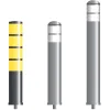 Flexible black or gray barrier post 