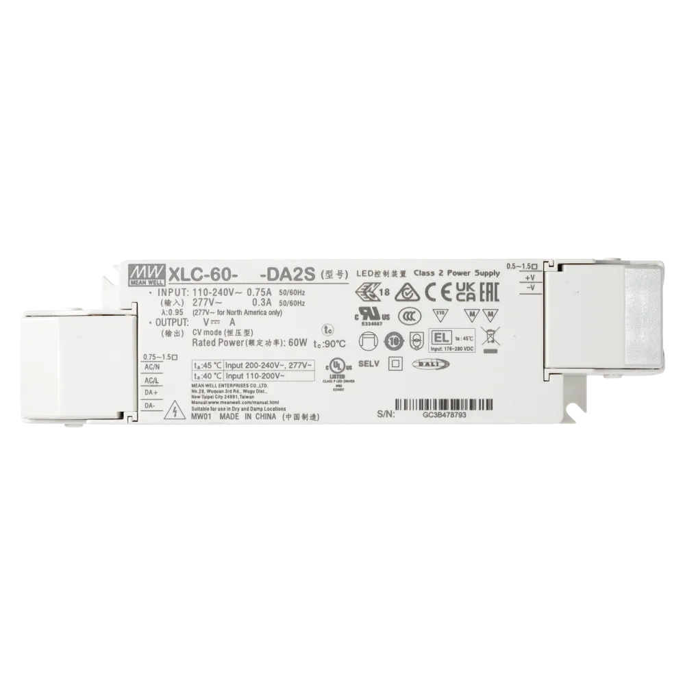 60W LED driver 48V/1.25A, DALI2, Independent
