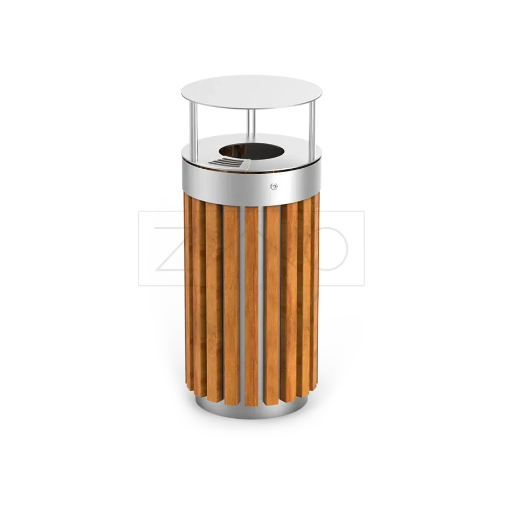 Tubus litter bin with ashtray