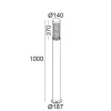Maxima 385F2/WR8.PT-Small Poles - Bollard H. 1000 with louvre