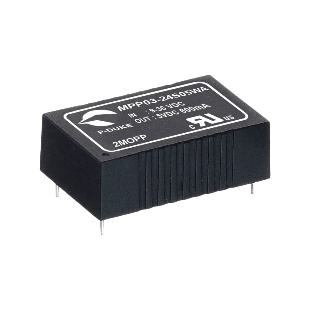 3W medical DC/DC-Converter, Input 9…18V, Output 24V/0.125A