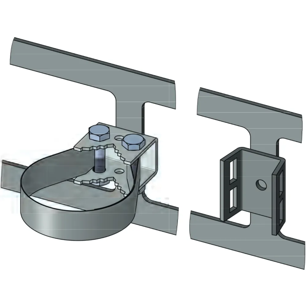 Other fastenings for flat iron frames