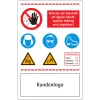 Construction site warning and prohibition signs