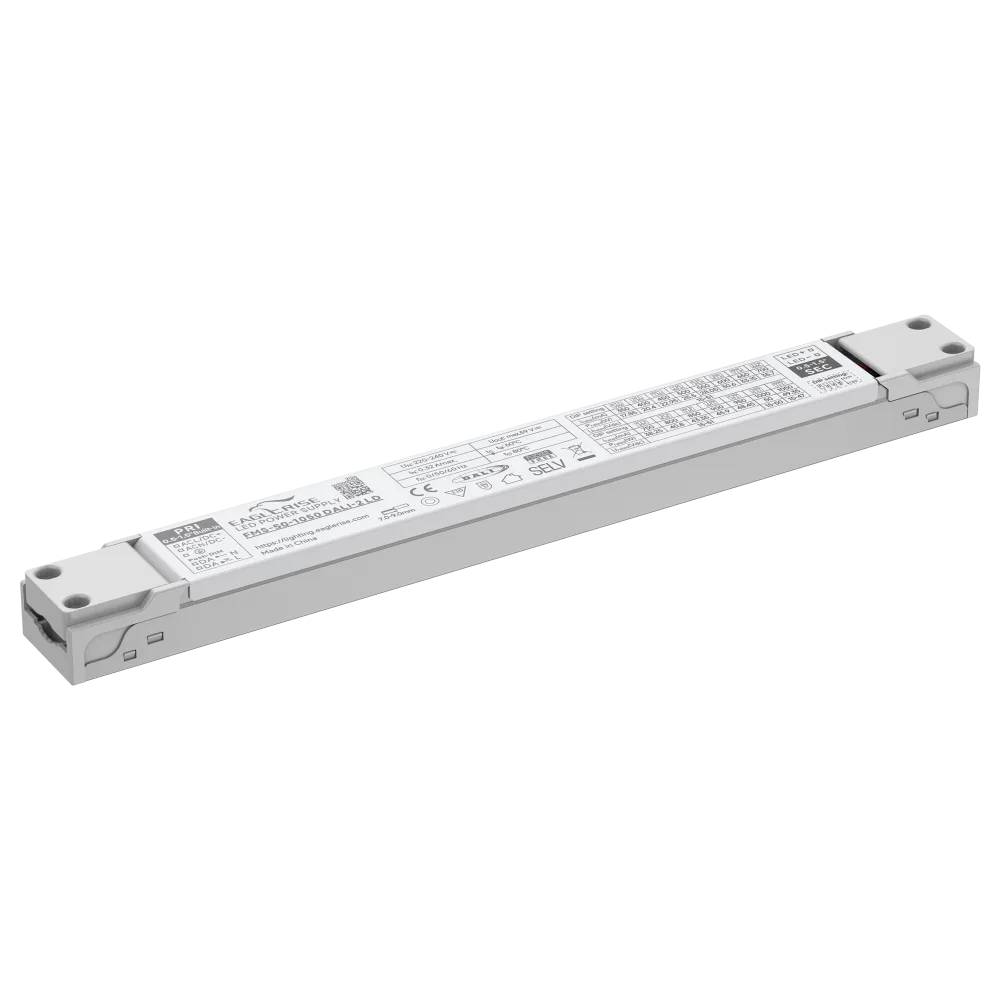 50W LED Driver Constant Current 350 to 1050mA, 15-51Vdc, DALI2, AC Push