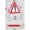Three-sided folding signal (fluorescent)