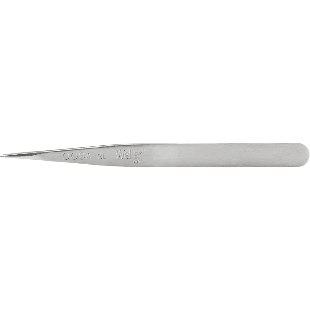 Precision tweezers with pointed tips. Very robust