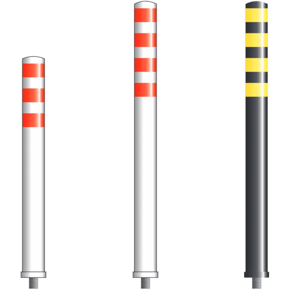 Flexible black or white barrier post 
