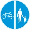 2.63 Cycle path and pedestrian footpath with separate traffic areas