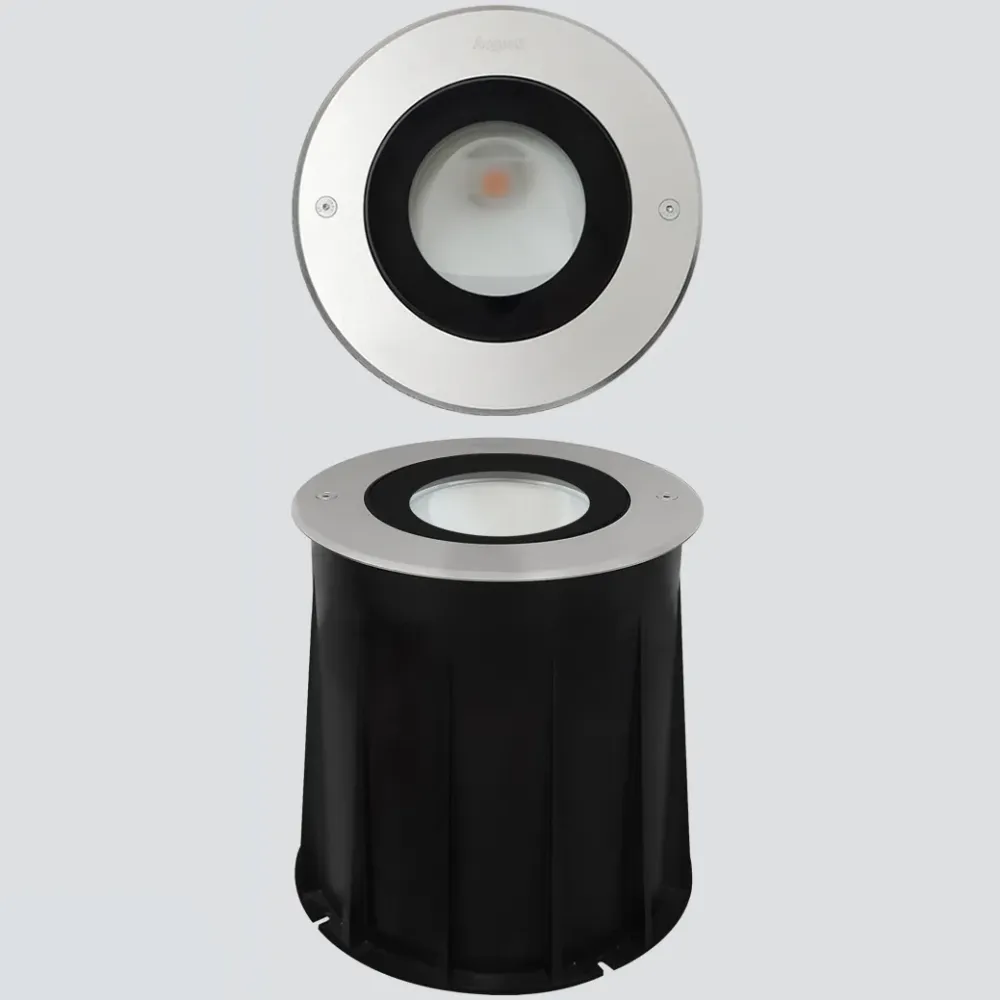 Plain - Recessed spotlight DALI asymmetric Carriageable Ø200 - Built-in driver