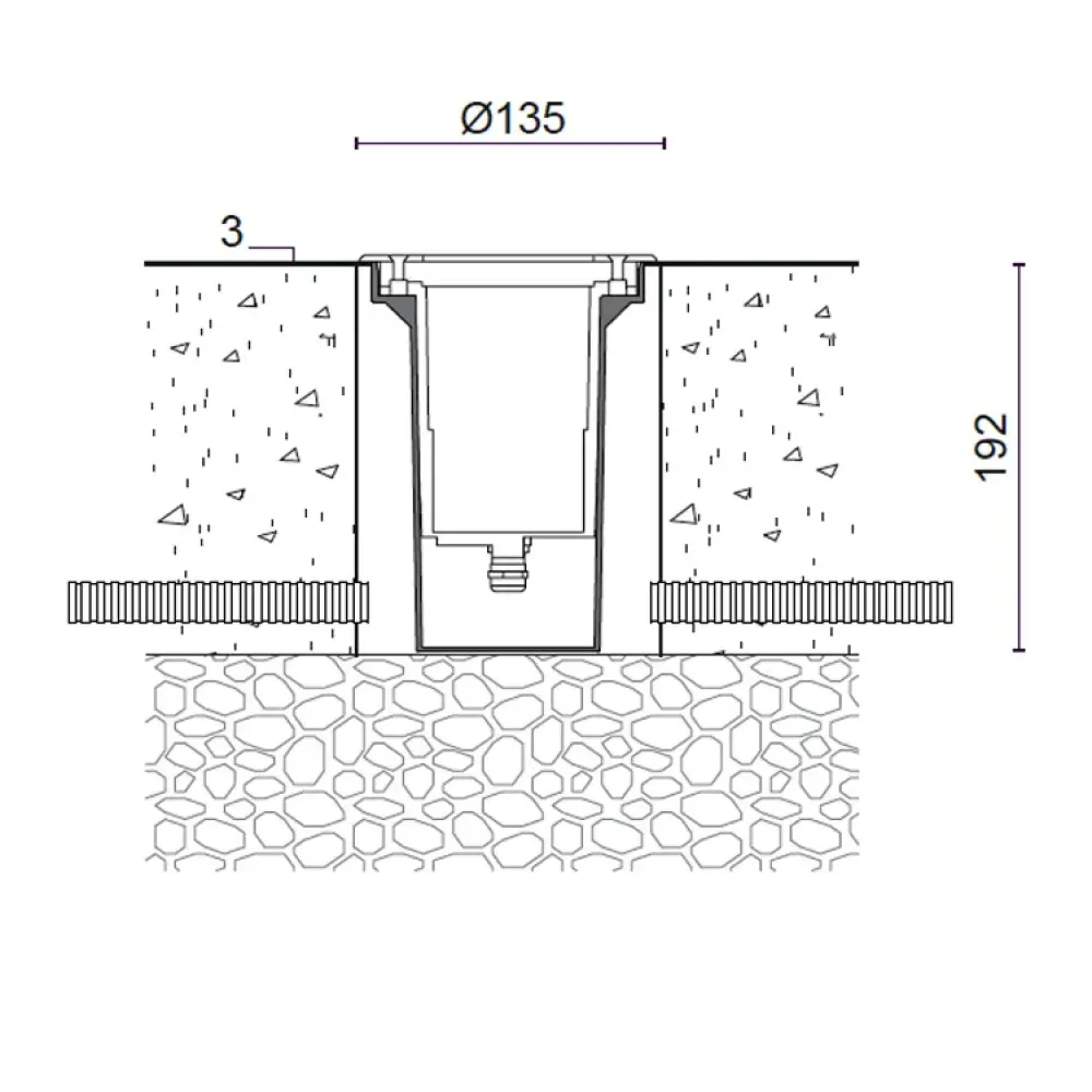 Platho 145 - Square Walkable L. 145 - Built-in driver