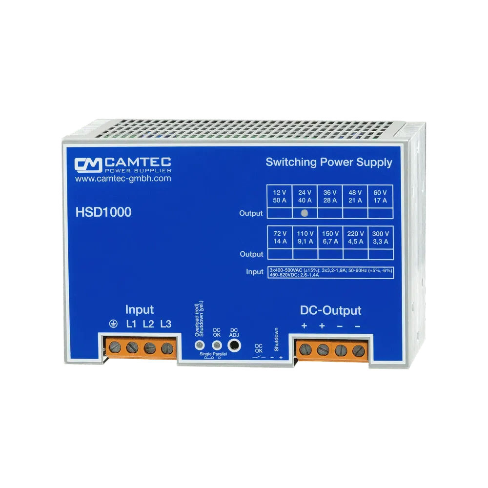 480W DIN rail power supply 60V/8A, 3-phase
