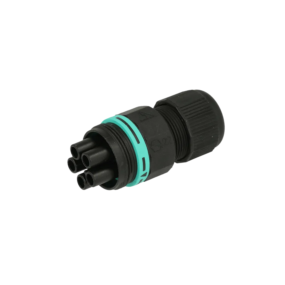 Mini Circular Connector TH387, Socket, 5P, Screw, IP66/IP68