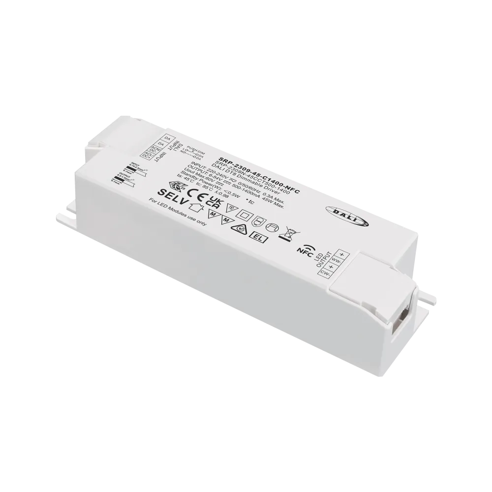 45W DALI2 DT8, TUNABLE WHITE, LED DRIVER CC, NFC