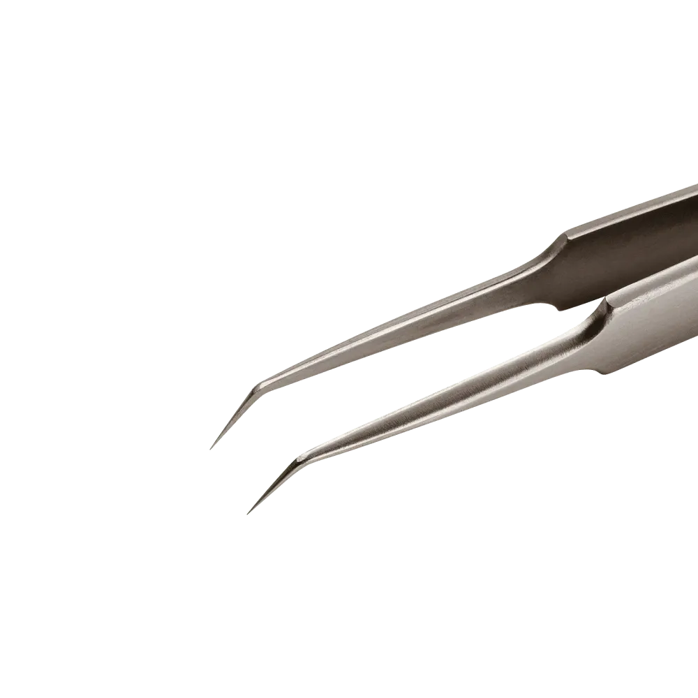 Precision tweezers, 30° curved, relieved