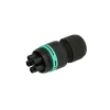 Mini circular connector TH387, socket, 5P, screw connection, IP66/IP68