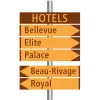 Hotel direction sign